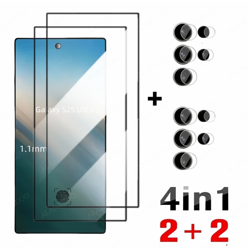 Закаленное стекло 4 в 1 для Samsung Galaxy S25 Ultra S25+ защитное объектива камеры защитная