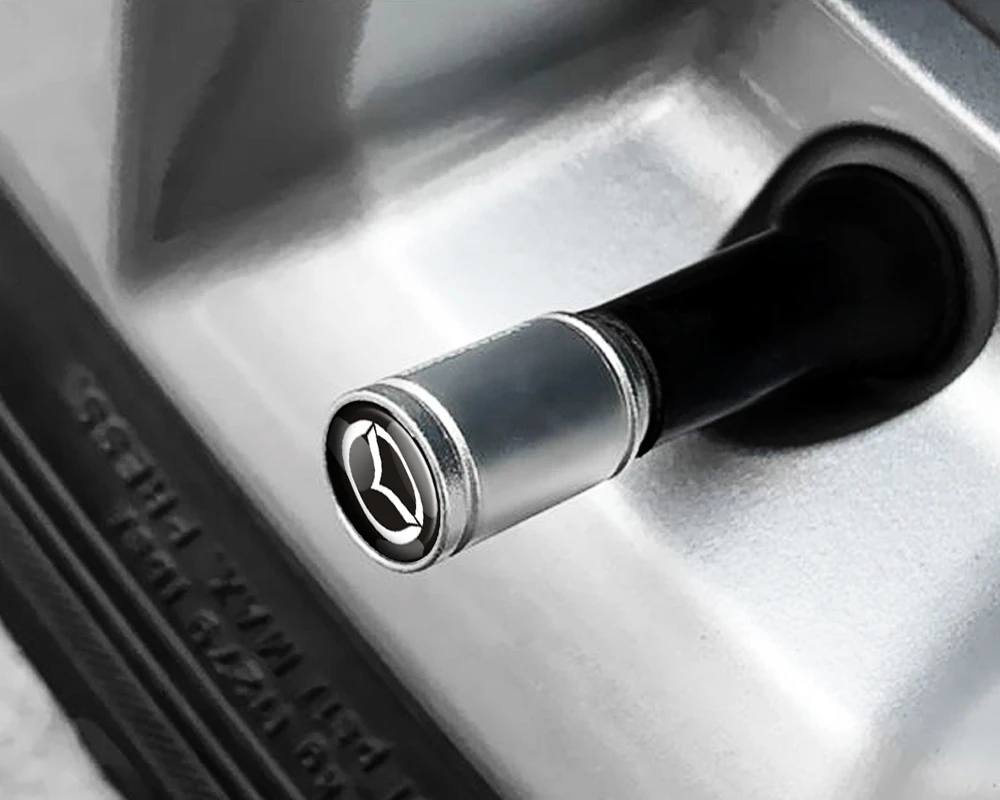 4Pcs Car Decoration Wheel Tire Valve Caps Cover Badge for Mazda 3 Bk 6 Gh CX-5 CX30 MX-5 2 5 CX-3 GJ GL CX-8 MS RX-8 626 MPS