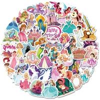103050100pcs disney mix cartoon princess stickers kawaii girls diy graffiti laptop luggage diary waterproof cute kid sticker