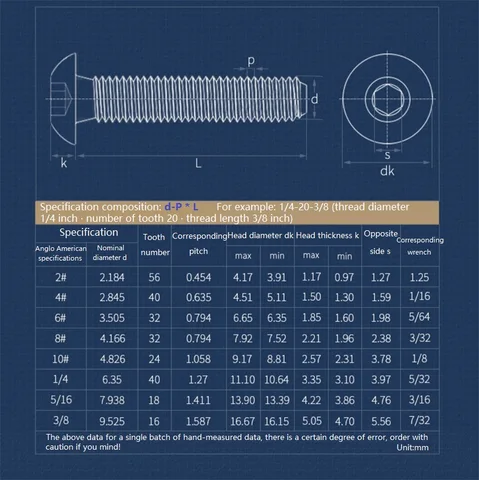 Винты UNC 4#-40 6#-32 8#-32 10#-32 из углеродистой стали