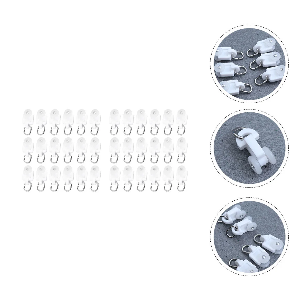 

Curtain Track Pulley Rollers Roller Carrier Rail Rod Supply Ceiling Drapery Hooks Hook Slidevertical Blinds Glider Wheelslides