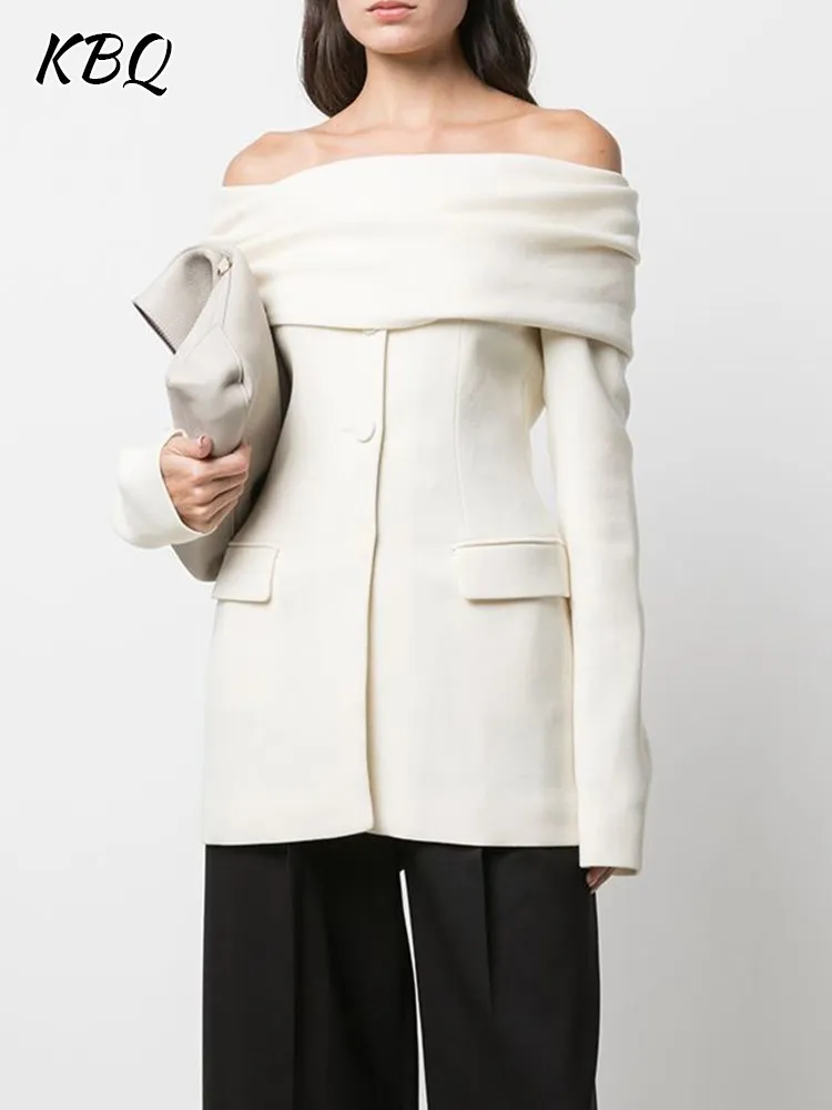 Женский блейзер с открытыми плечами KBQ