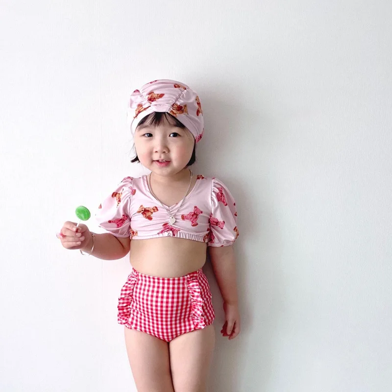 

Kids Swimwear 3pcs Set Girls Swimsuit Summer Girls Clothes Set Girls Swimming Suit Girls Bikini Outfits Children Split Swimsuit