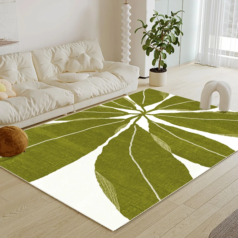 

French Style Wool Carpet Living Room Large Area Rugs Decoration Bedroom Floor Mats Abstract Plant Pattern Modern Home Decor Rug