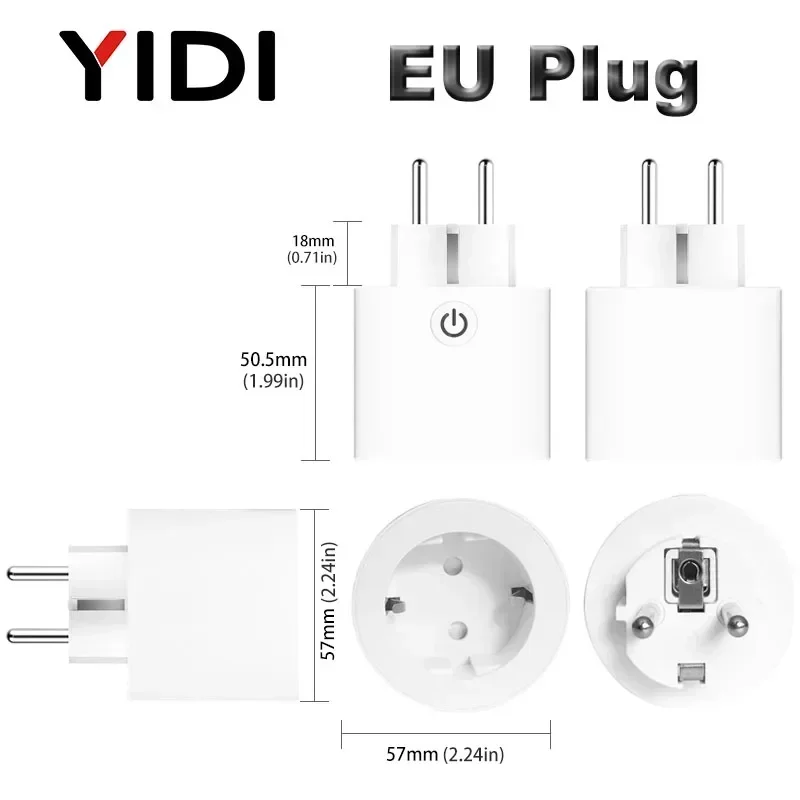 

UK EU US Wi-Fi Smart Socket Plug Электрическая настенная розетка Gsm Розетка Приложение Дистанционное голосовое управление Tuya Smart Life Alexa Google Home