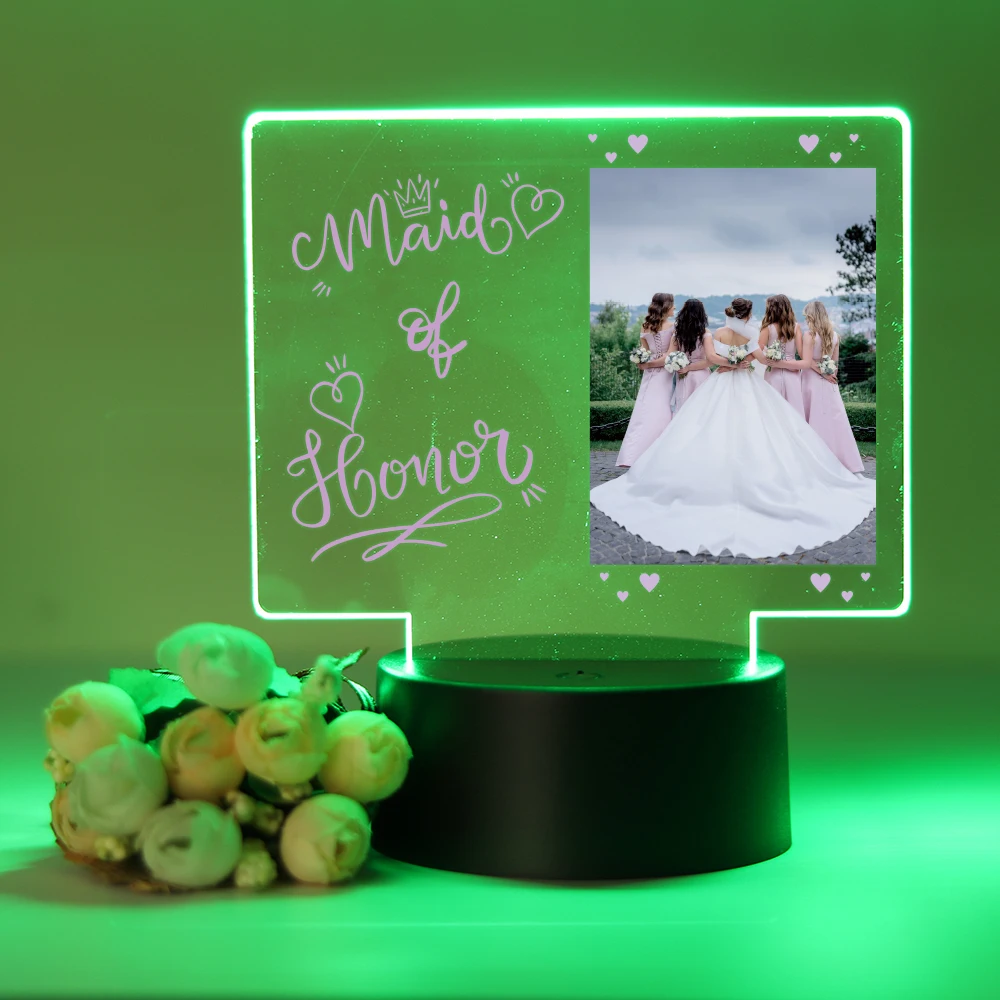 Персонализированный Забавный ночник для девочек 3D иллюзия лампа домашний декор