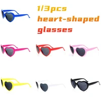 13pcs women fashion heart shaped effects glasses watch the lights change to heart shape at night diffraction sunglasses