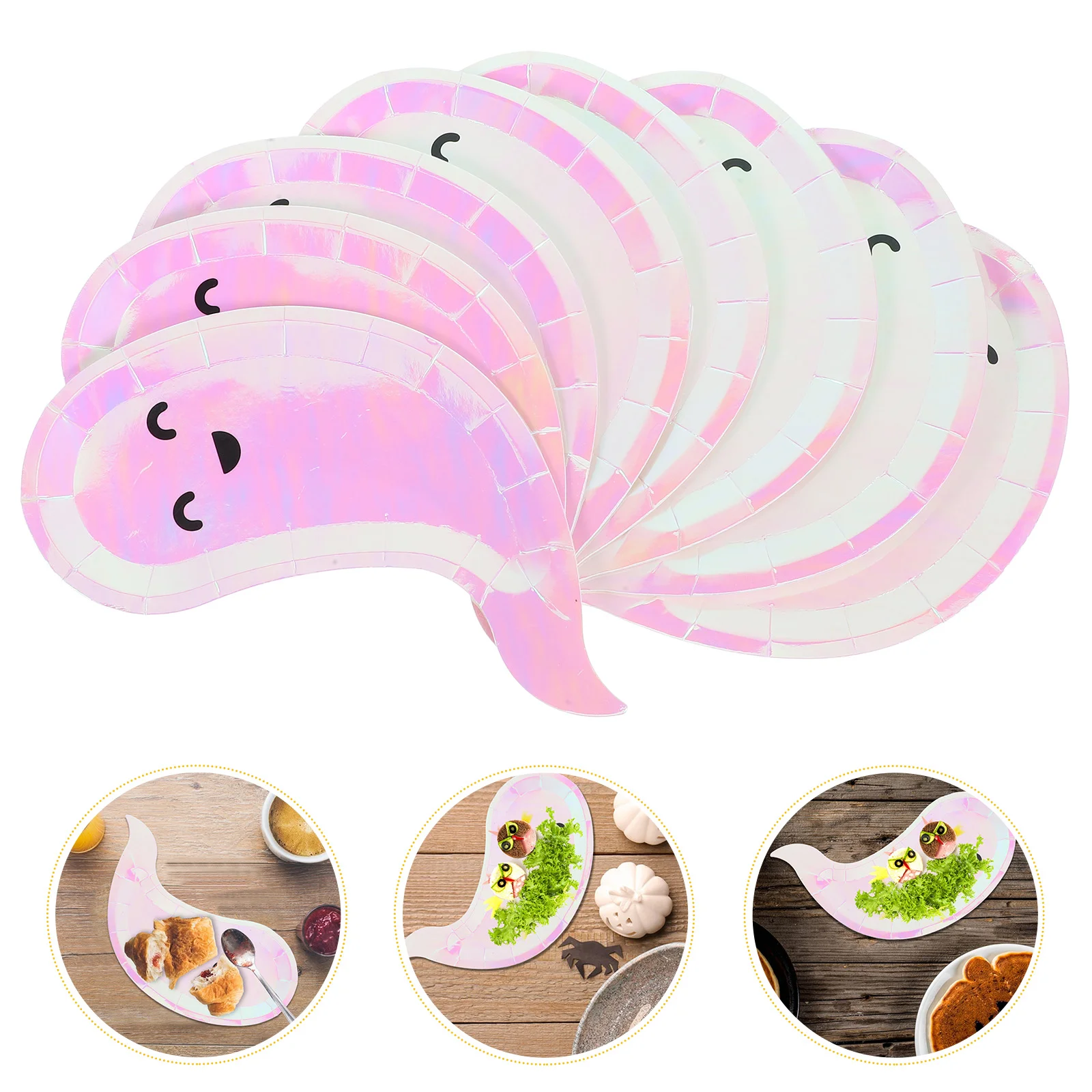 8 шт. тарелки для торта бытовые украшения ванной комнаты бумажный поднос сбора