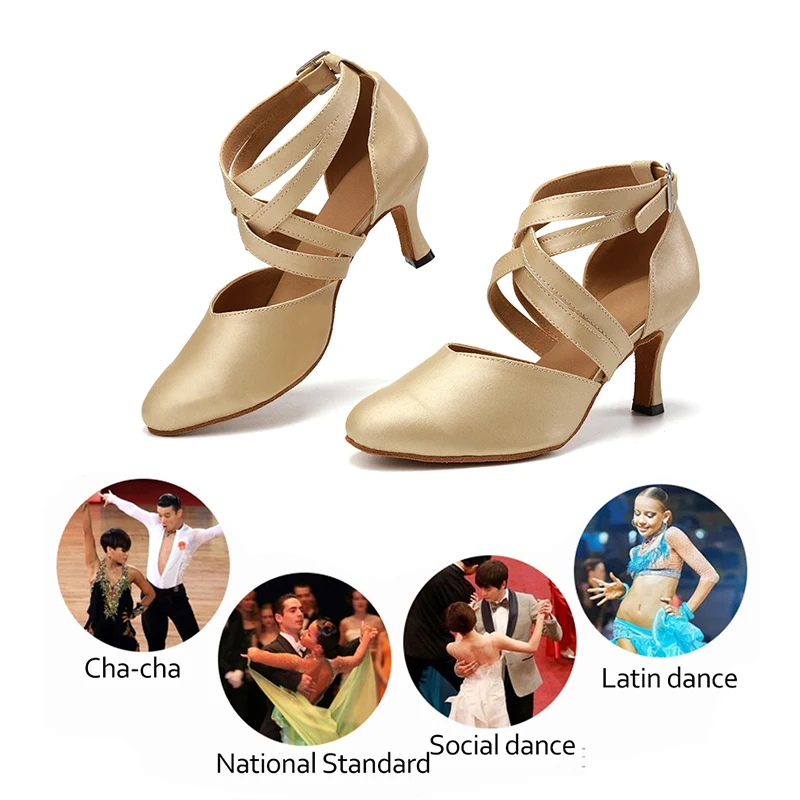 SWDZM Women Modern Dance Shoes Girls Tango Dancing Shoes Low/Middle Heeled Ballroom Latin Dance Shoes For Ladies Free Shipping
