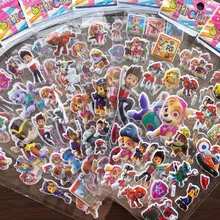 6/10PC Paw Patrol Dog Toy Stickers 3D Children's Anime Cartoon Bubble Paste Thicken The Reward Stickers Kids Toys Gifts