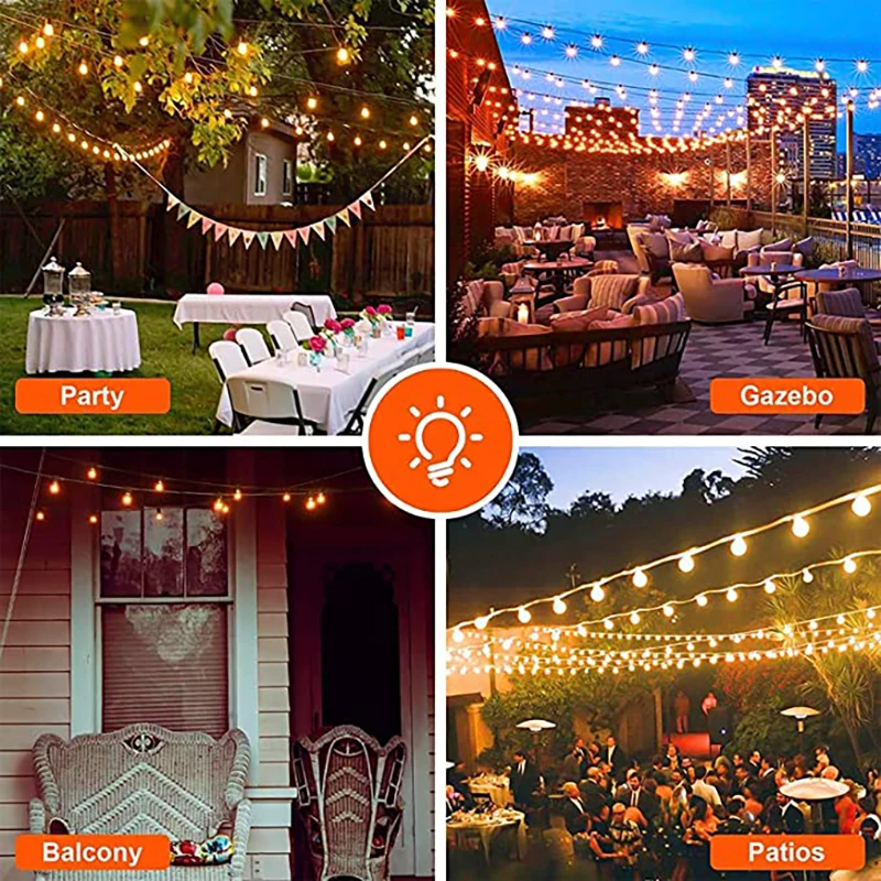 Дешево СВЕТОДИОДНАЯ Гирлянда Uutdoor, сертифицированная компанией UL, нитка коммерческого класса IP65, водонепроницаемые подвесные светильники для нар...