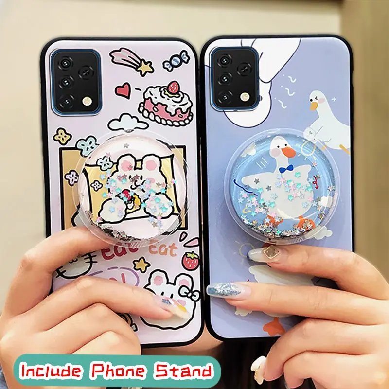 glisten silicone phone case for umidigi a11s soft case phone stand holder tpu cartoon kickstand free global shipping