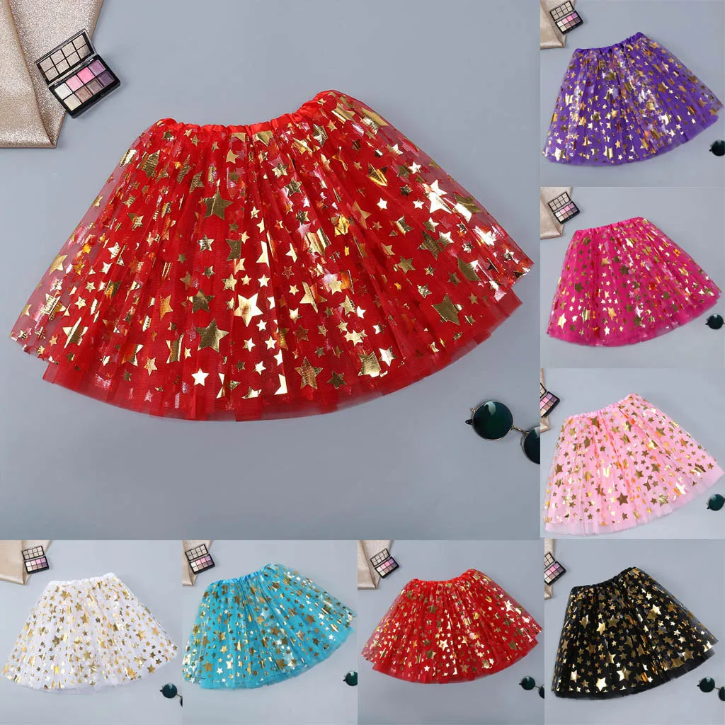 

plus Size Skirts Womens Fashion Star Elastic 3 Layered Short Skirt Adult Tutu Dancing Skirt Helmet Skirt Noise