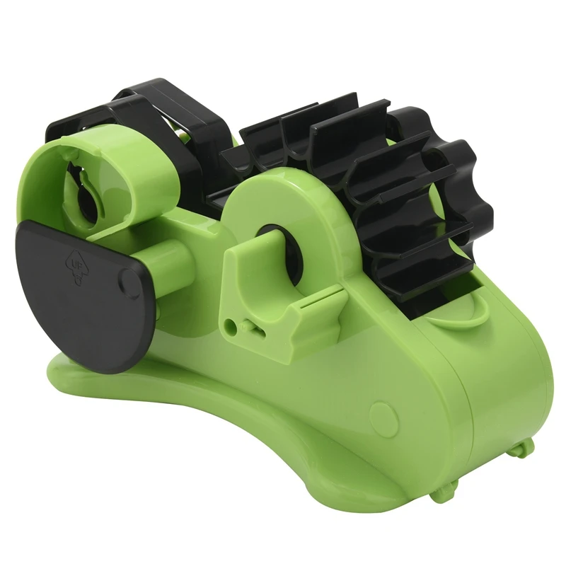 Packaging Tape Dispenser With Compartment Slot And 1Inch & 3Inch Dual-Roll Cores Semi-Automatic Desk
