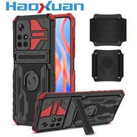 haoxuan shockproof phone case for redmi note 9 9s 9pro 10pro 11pro max wristband bracket protective cover for redmi 9t 9a 9c 10