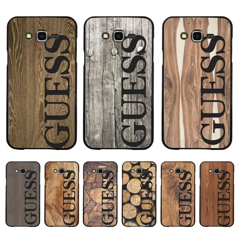 

Luxury brand Guess Wood Grain Phone Case For Samsung Galaxy J4plus J6 J5 J72016 J7prime J7Core J6plus Coque