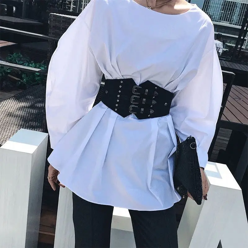 Женский корсет под грудь из искусственной кожи