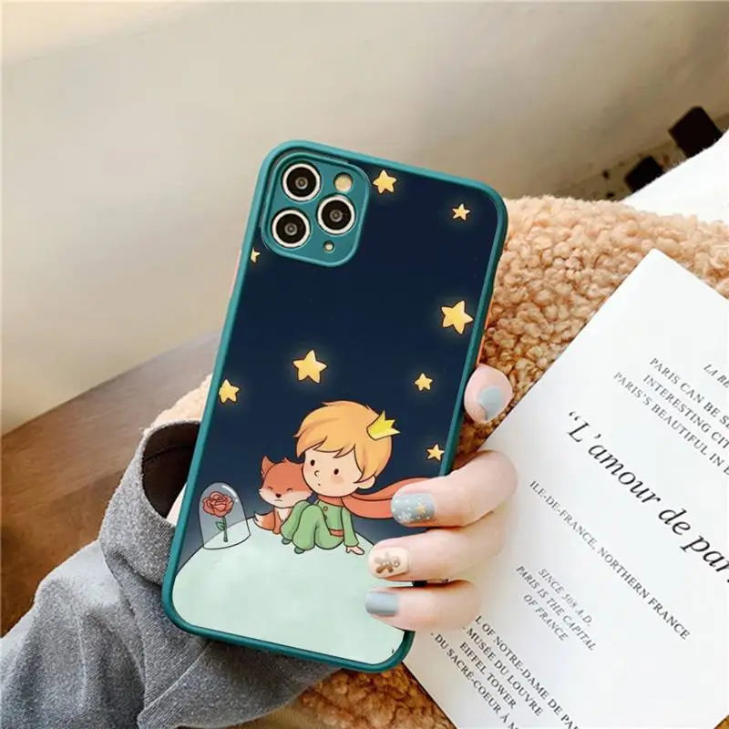 Art Little Prince Phone Case for iPhone 14 11 12 13 Mini Pro Max 8 7 Plus X XR XS MAX Translucent Matte Cover