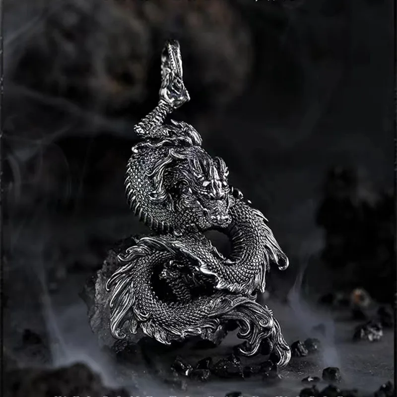 Китайское ожерелье с подвеской в этническом стиле ветер Дракон Мужские Модные