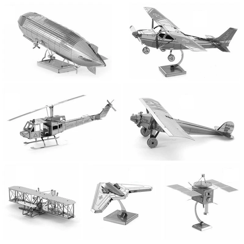 

Aircraft 3D Metal Puzzle F22 F15 fighter shuttle B17 Air Force J-7D model KITS Assemble Jigsaw Puzzle Gift Toys For Children