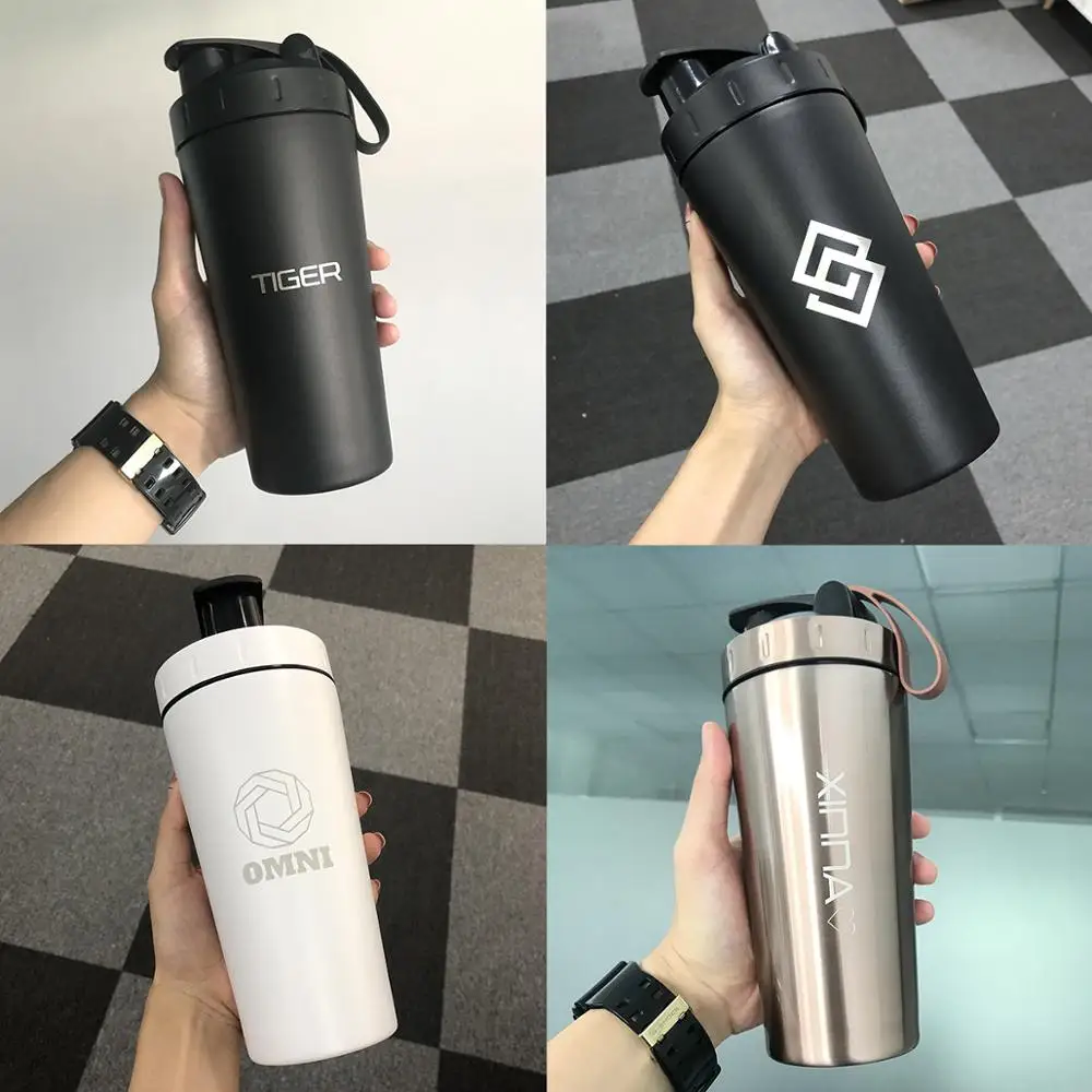 Insulation Stainless Blender Shaker Steel Whey Cup Bottles Nutrition Bottle Sports Protein Vacuum Water Gym Powder