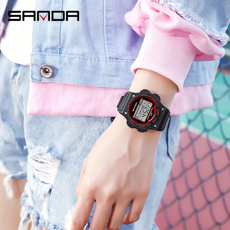 SANDA Luxury LED Electronic Digital Watch Waterproof Sport Watches Women Ladies Clock Female Wristwatch relogio feminino 6020 enlarge