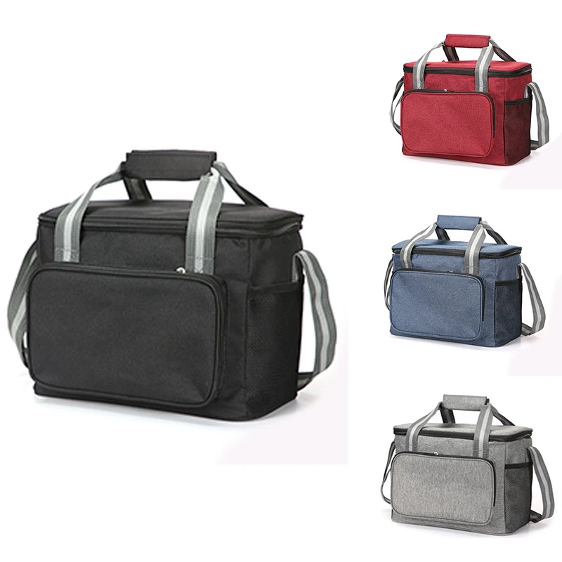 

NEW-Large Lunch Bag 24-Can (15L) Insulated Lunch Box Soft Cooler Cooling Tote For Adult Men Women