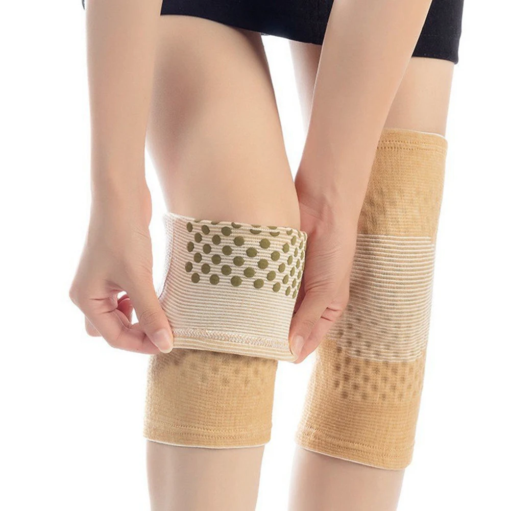 1 Pair Self Heating Wormwood Knee Pads Sport Running Cycling Knee Support Old Cold Legs Arthritis Joint Pain Relief Leg Warmers