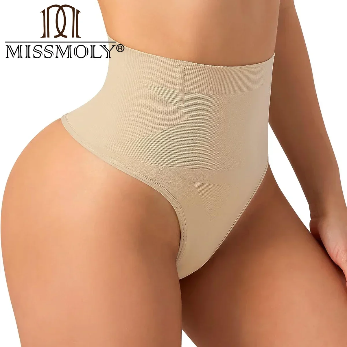 Missmoly Женские Корректирующее Белье Трусики С Высокой Талией Бесшовное Нижнее