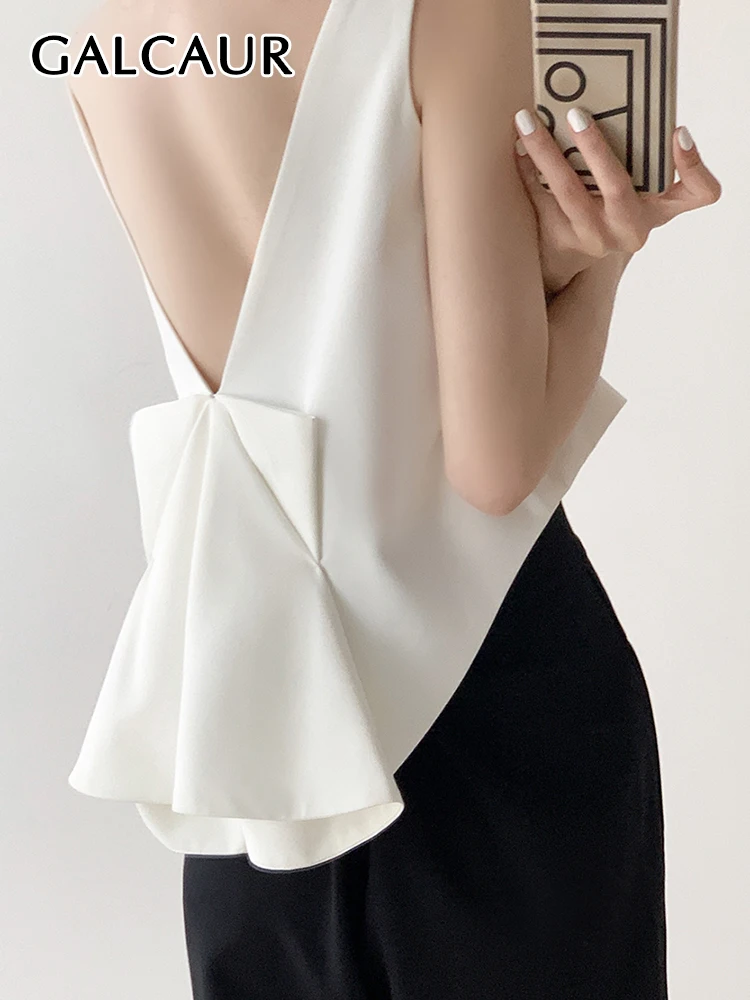 

Женский жилет с открытой спиной, круглым вырезом, без рукавов