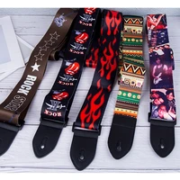 adjustable nylon widening thickening print guitar strap for acoustic electric guitar bass unique pattern folk custom multi color