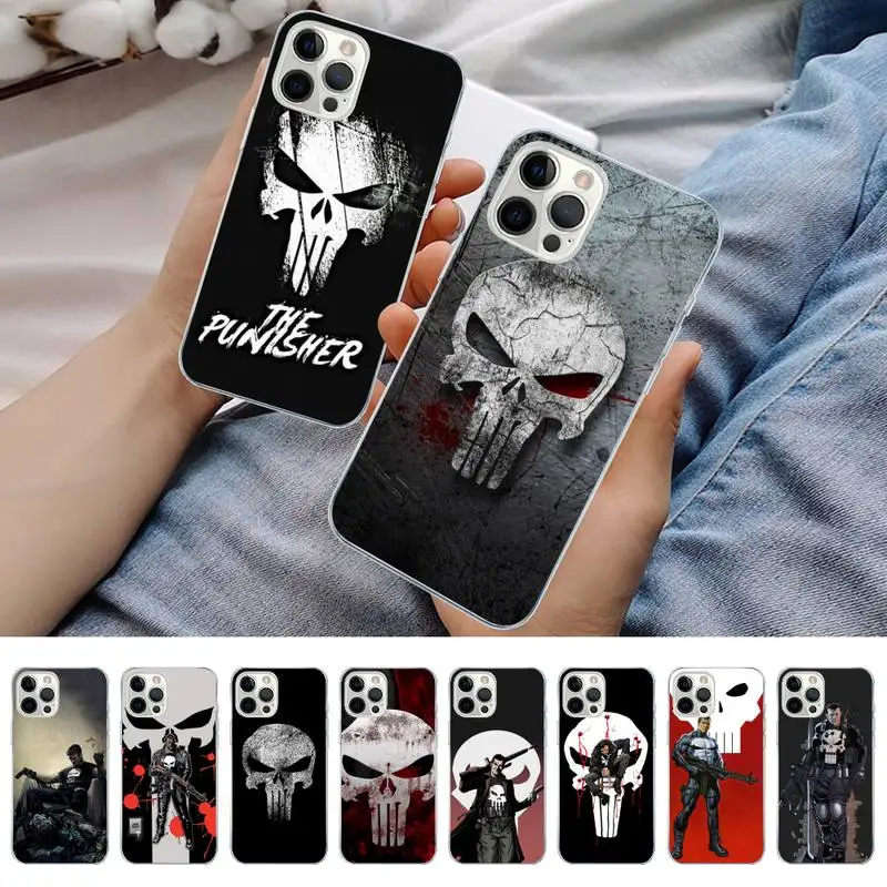 

Punisher Frank Castle Phone Case for iPhone 11 12 13 Mini Pro Max 8 7 6 6S Plus X 5 S SE 2020 XR XS 10 case