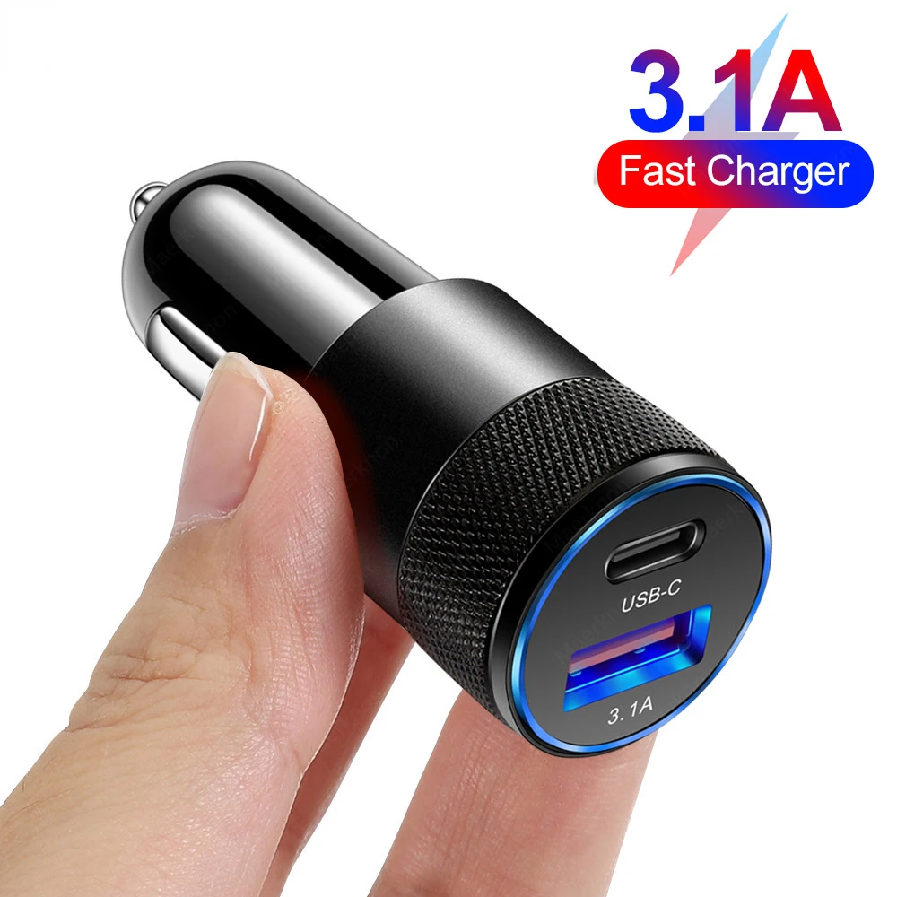 

2022 Trend For iPhone 12 11 Type C Phone Charger USB C Car Charger Quick Charge 4.0 3.0 Fast Charging For All Smartphones