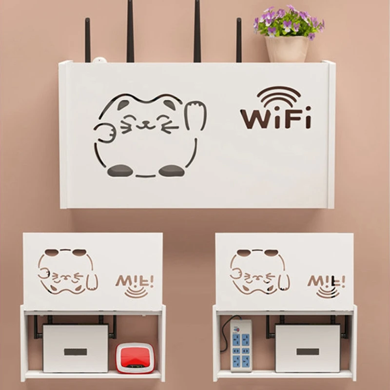 2-х предметный Wi-Fi-маршрутизатор ящик для хранения розетка верхний кабель
