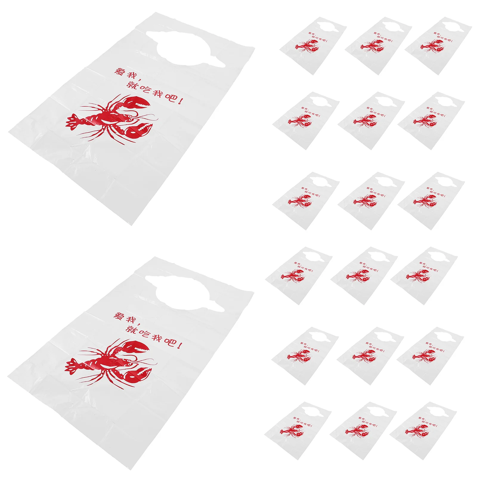 

100 Pcs Adult Bib Bibs for Women Disposable Eating Taste Plastic Dinner Party Convenient Seafood
