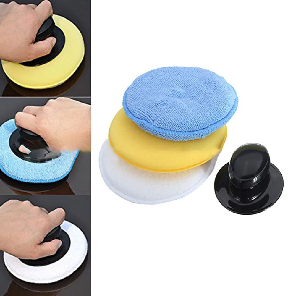 

Brand New Compact Durable High Quality Waxing Tools Polishing Sponge Microfibre Pad Special Waxing With Handle