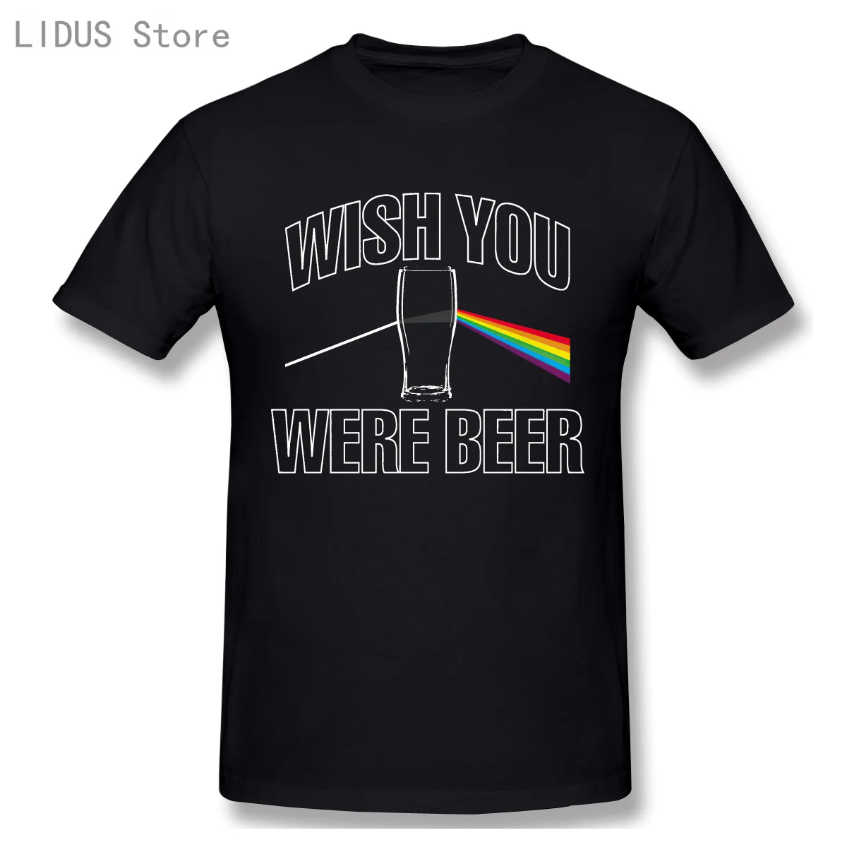 

Wish You Were Beer Funny Mens T Shirt - Real Ale Home Brew Gift Dad Birthday
