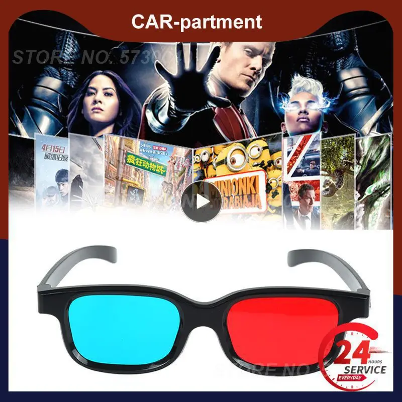 

1-20 шт., универсальные пластиковые 3d-очки в черной оправе