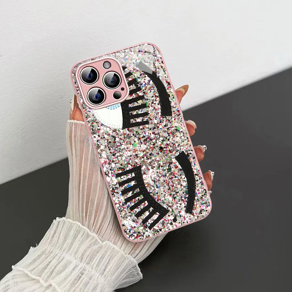 Hot Ferragnies Eyes Chiara Phone Case Tempered Glass For iphone 14 13 12 11 Pro Mini XS MAX 14Plus X XR Fundas