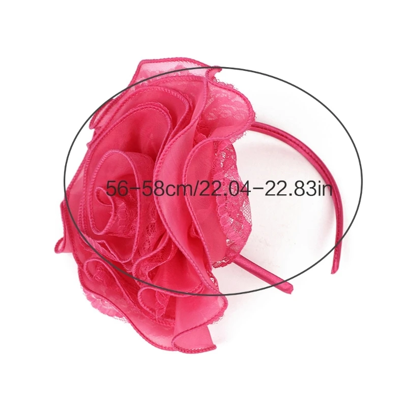 Y1UB Женские подростковые большие обручи в форме цветка для девочек банкетные