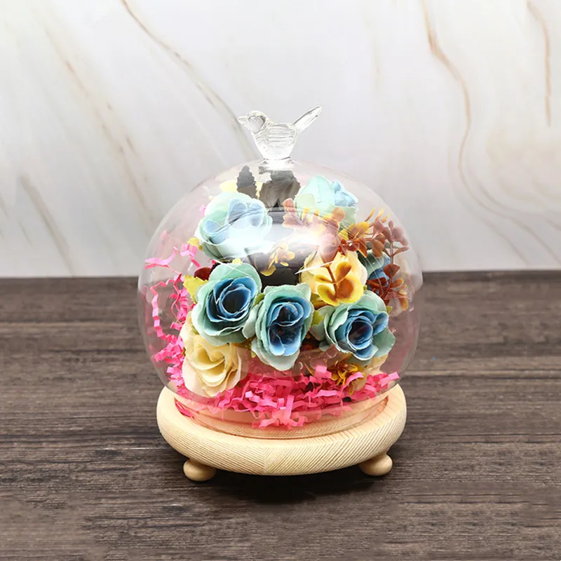 

Диаметр = 13 см, маленькая Настольная Ваза в форме сердца, украшение для дома, креативная стеклянная Базовая крышка, «сделай сам», подарок для ...