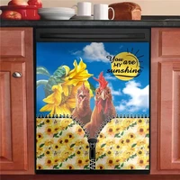 you are my sunshine dishwasher cover rooster magnet kitchen decorativefarm chicken dishwasher magnetic decal refrigerator stick