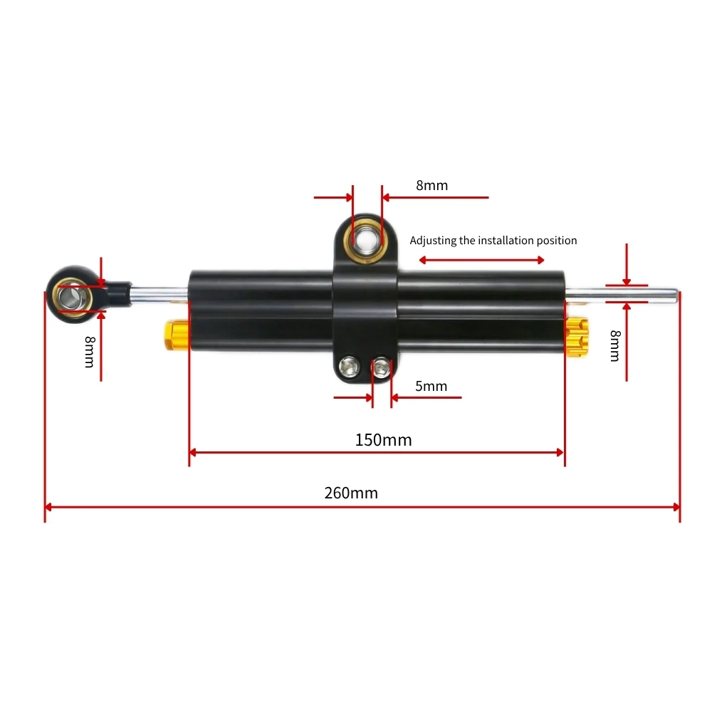 

Для Ohlins Kawasaki MT07 MTO9 ZX6R Yamaha YZF-R3 YZF-R6 TDR 250 CS3C CS5 SR1SR125 XJR1300 260/365 мм подвесные рулевые демпферы