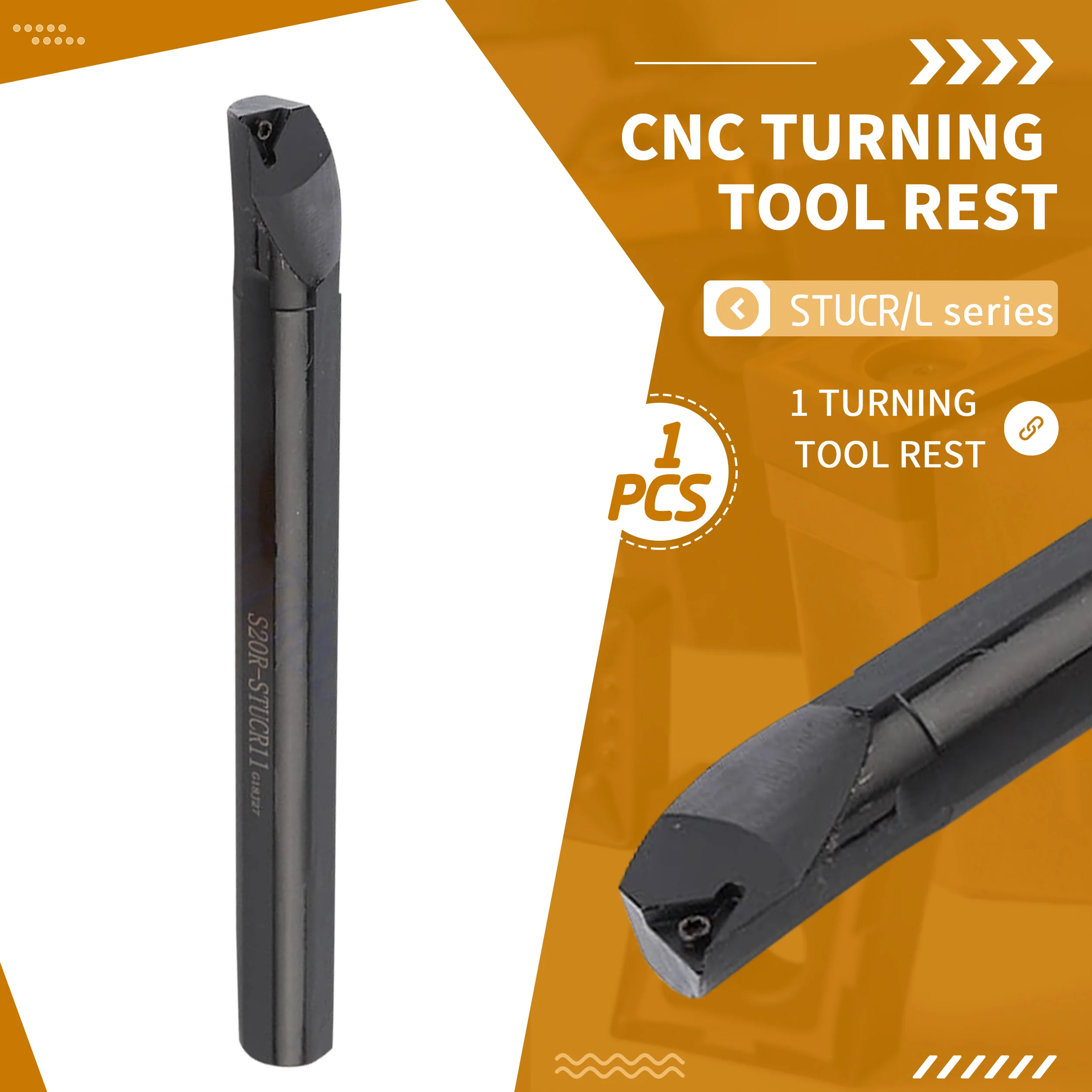 

1Pcs S16Q-STUCR11 Internal Tool Holder S08K S10K S12M S20R S25S STUCR Boring Bar CNC Lathe Inner Hole Turning Tool Carbide Blade