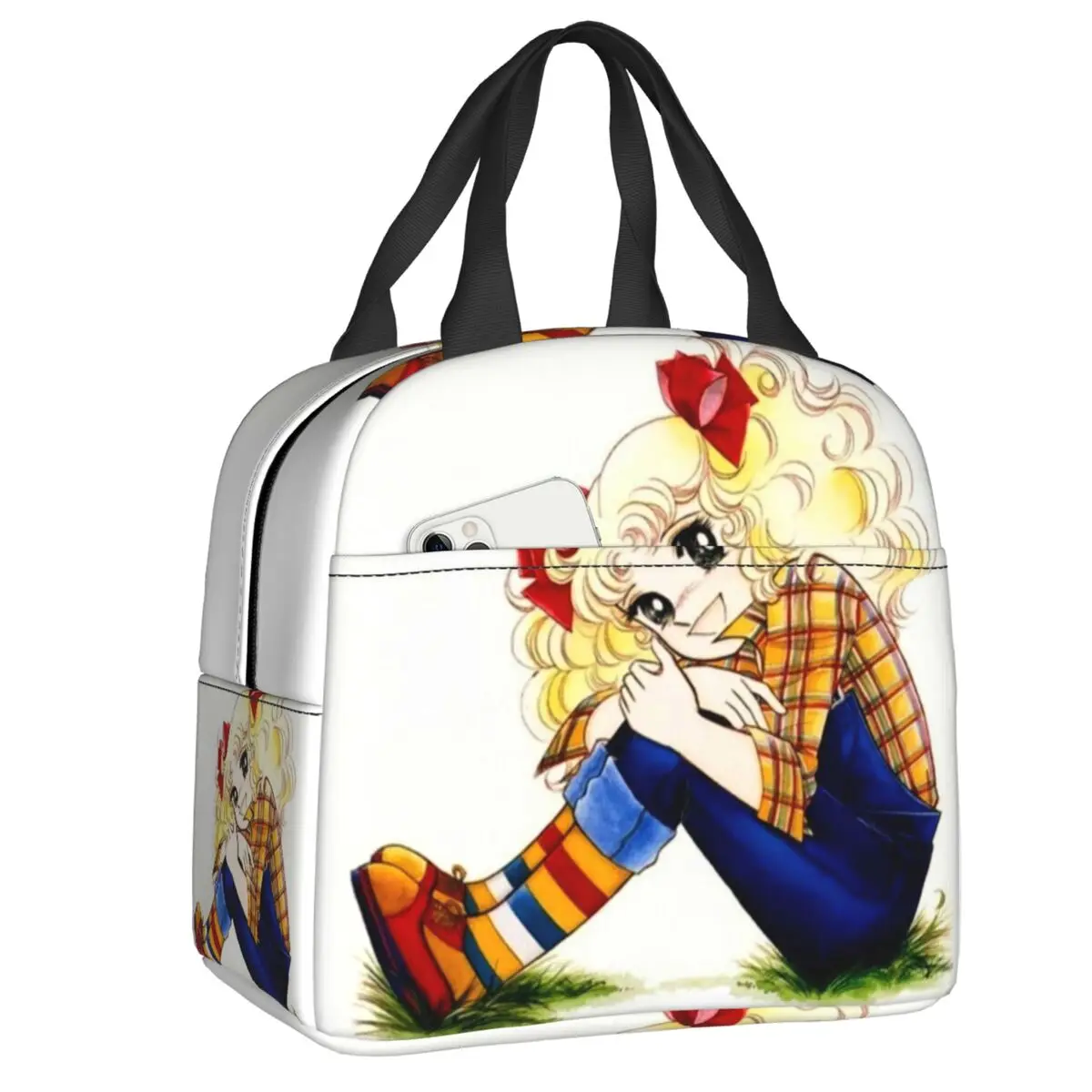 Candy Candy Anime Manga Insulated Lunch Bags for Outdoor Picnic Leakproof Cooler Thermal Lunch Box Women Kids