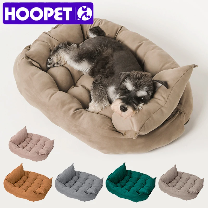 

HOOPET Multifunction Dog Bed Four Season Pet Sofa Soft Kennel for Puppy Dogs Cats Cushion with Pilllow Mat Pet Supplies