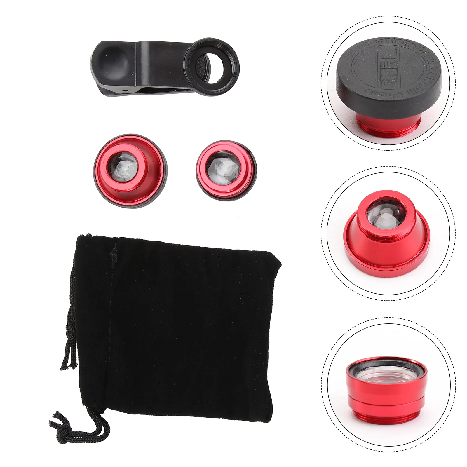 

Camera Lens Fisheye Macro Super Wide Angle Lens Universal Portable 3 in 1 Mobile Lens