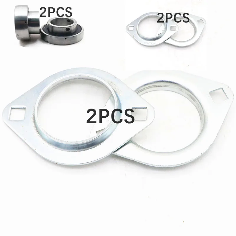 

2PCS / 2Sets Diamond Steel Plate Stamping Outer Spherical Bearing Seat SB+PFL203/204/205/206/207/208/209