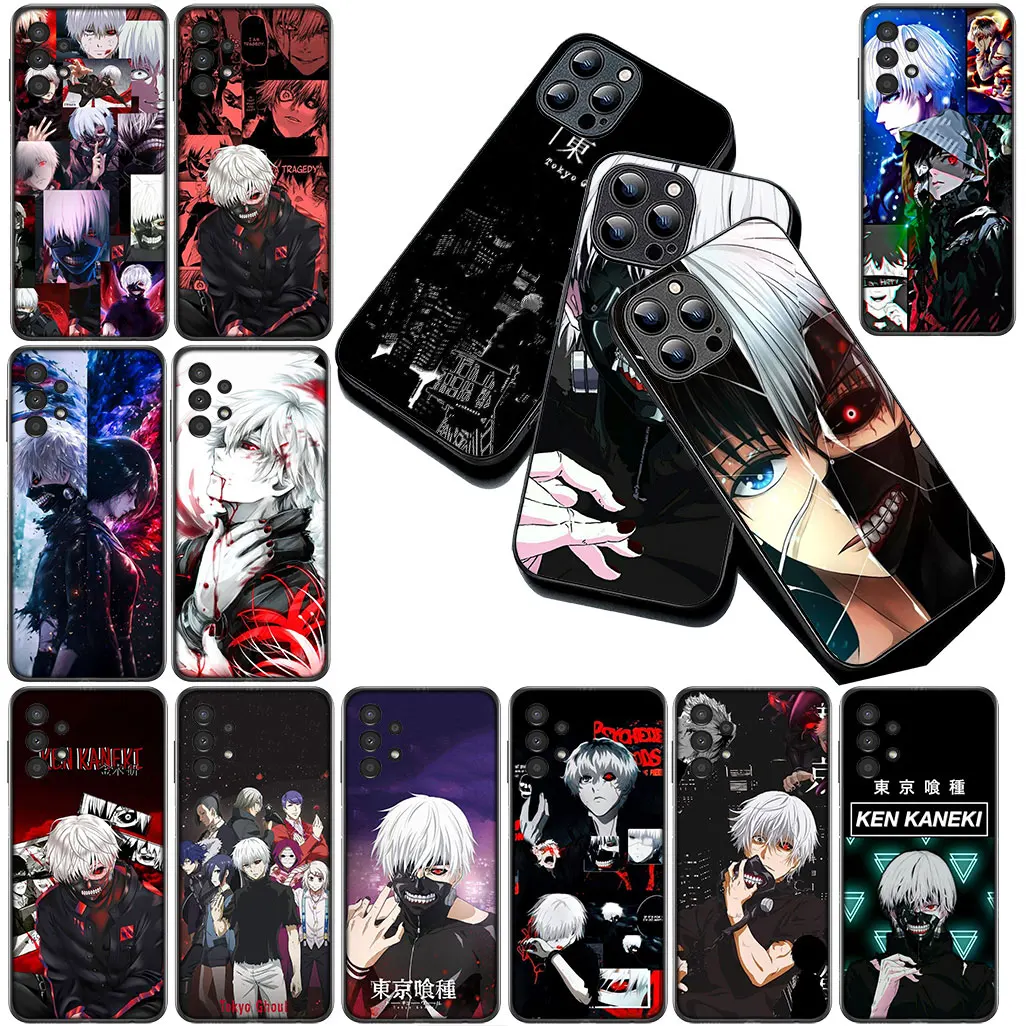 Фото Чехол для телефона Samsung Galaxy A36 A55 S25 S24 S23 FE Ultra Plus S7 Edge S25+ Funda Soft Case Tokyo Ghoul Ken Kaneki Casing №4