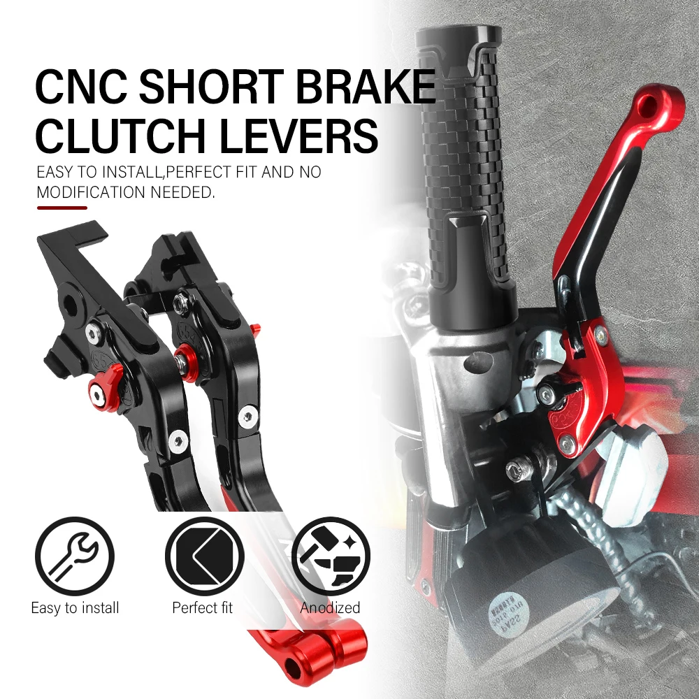 Складные рычаги тормозной муфты 22 мм 24 ручки руля для YAMAHA FZ-S 150 2015-2016 FZS150 FZS FZ S150